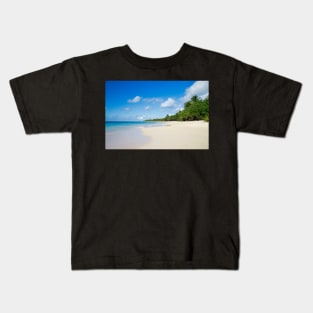 Sandy Beach of Caribbean Island Kids T-Shirt